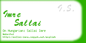 imre sallai business card